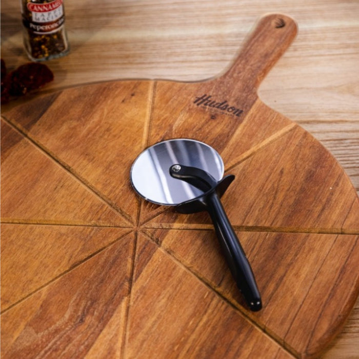 Tabla para pizza + cortador de acero inoxidable Hudson